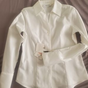 Calvin Klein dress shirt, white, size 2